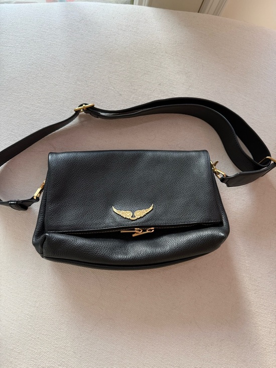 Zadig & Voltaire Handbags - Zadig & Voltaire Embellished Logo
Foldover Shoulder Bag